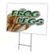 Signmission Frog Legs Yard Sign & Stake outdoor plastic coroplast window, C-2436 Frog Legs C-2436 Frog Legs - alternate 1